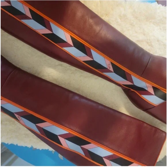 New never used Emilio Pucci knee high heeled boots - Picture 10 of 13